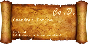Cserényi Dorina névjegykártya