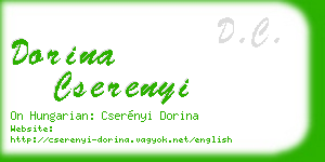 dorina cserenyi business card